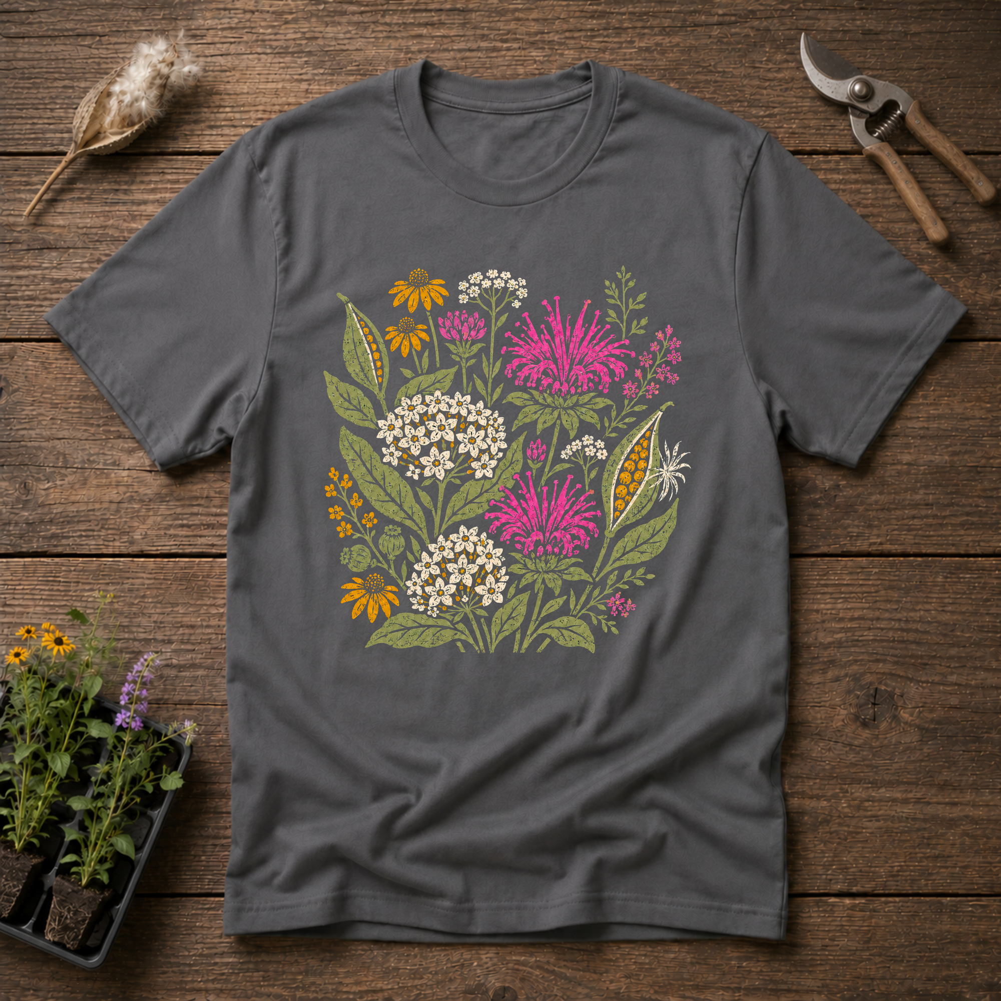 Vintage Botanical Wildflowers T-Shirt