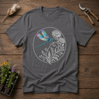 Iridescent Dragonfly T-Shirt in Charcoal