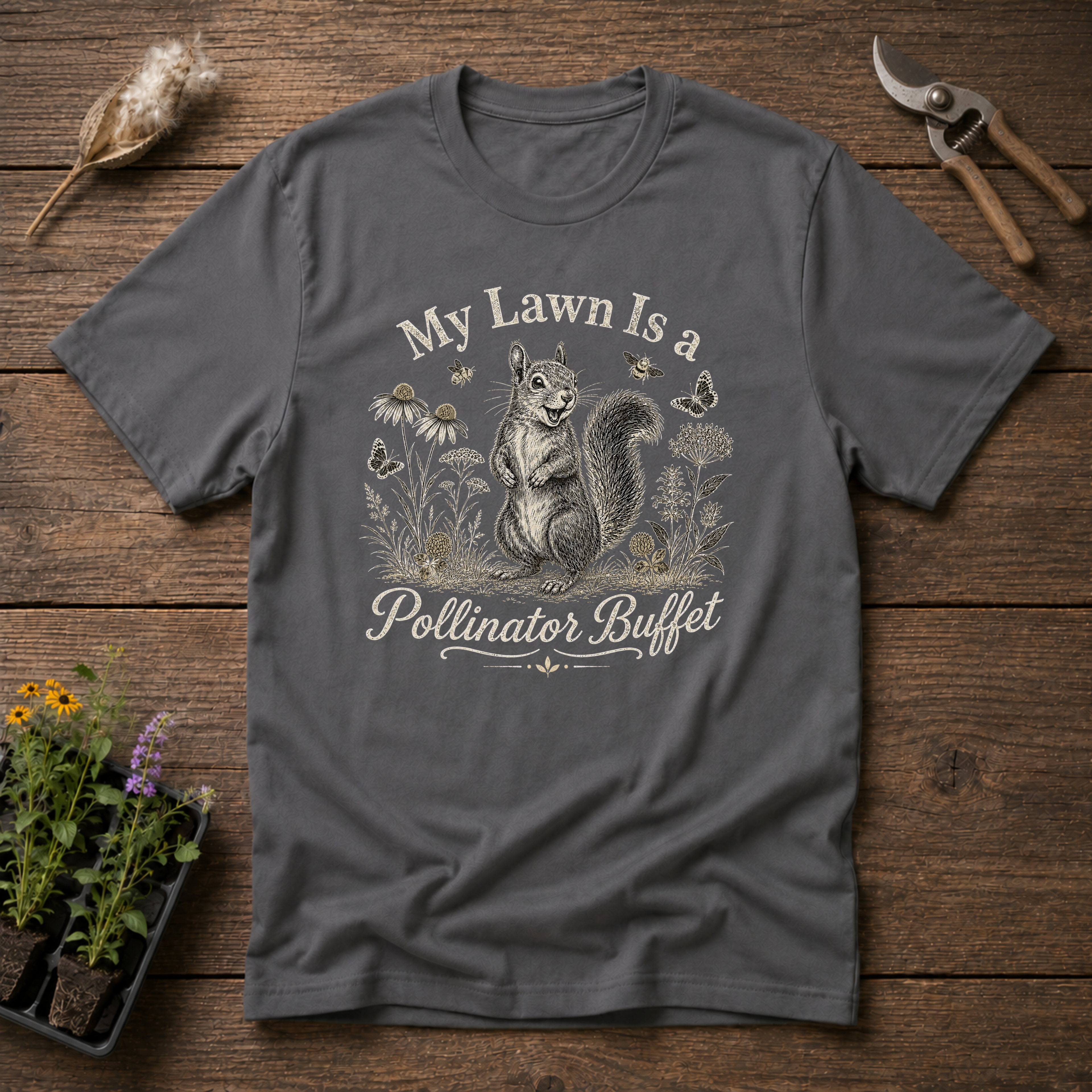 My Lawn Is a Pollinator Buffet T-Shirt