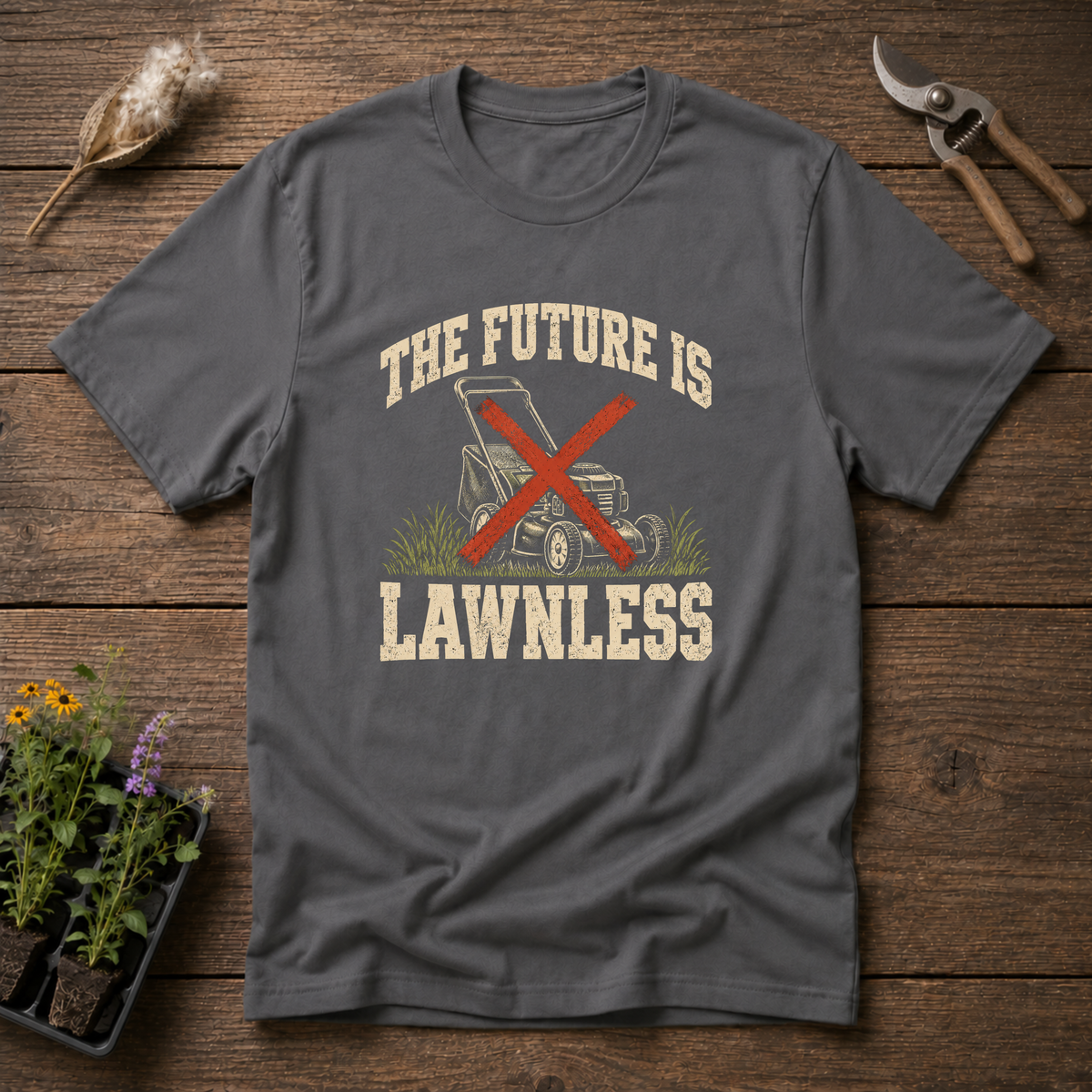 Lawnless T-Shirt in Charcoal