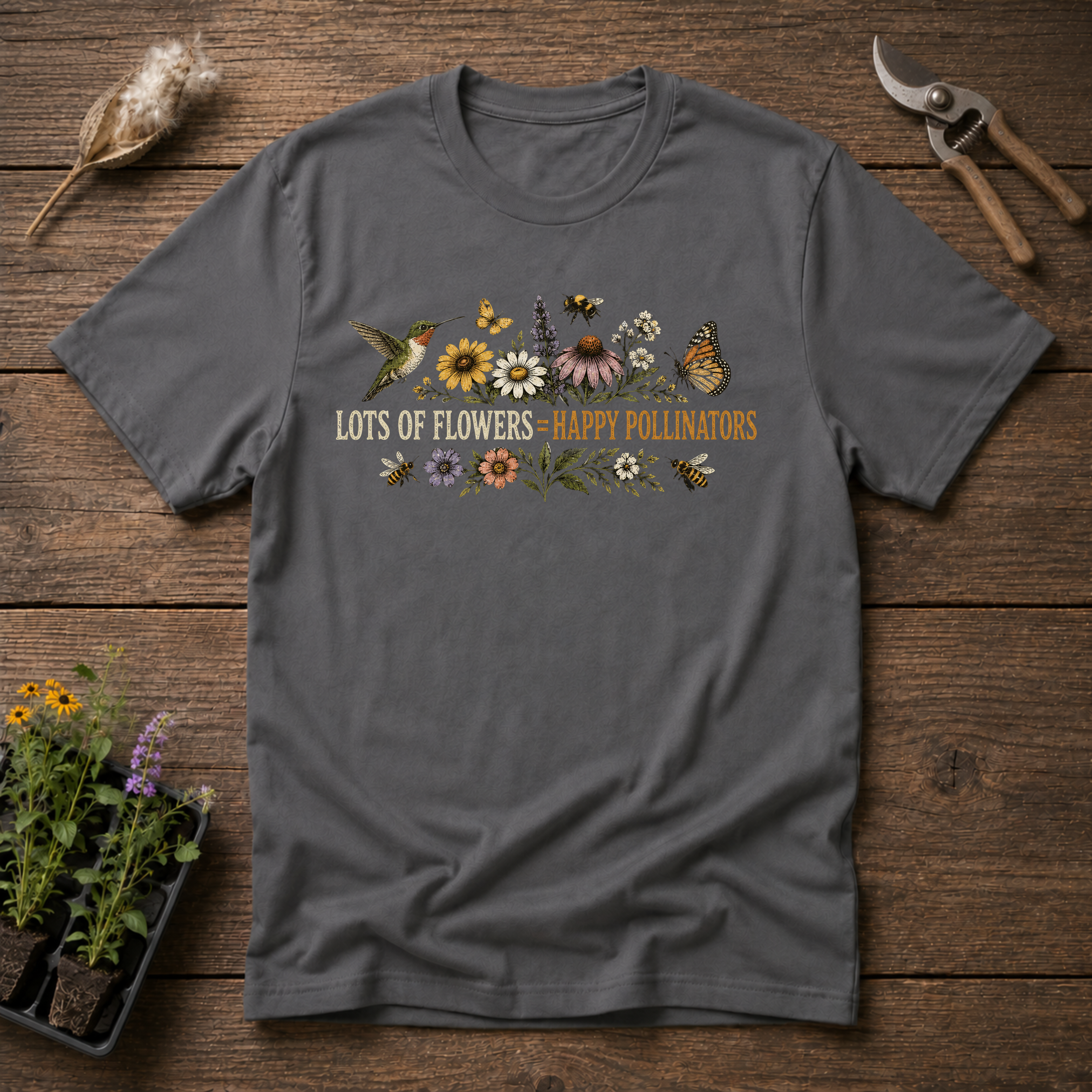 Lots of Flowers Happy Pollinators T-Shirt