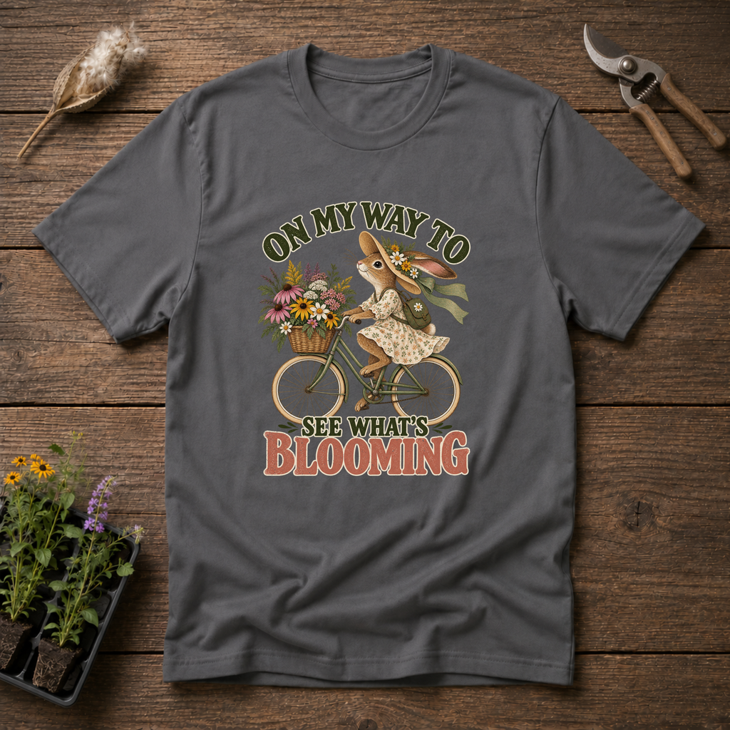 See What's Blooming T-Shirt in Charcoal