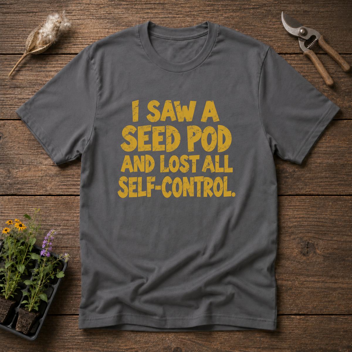 Lost Self-Control T-Shirt in Charcoal