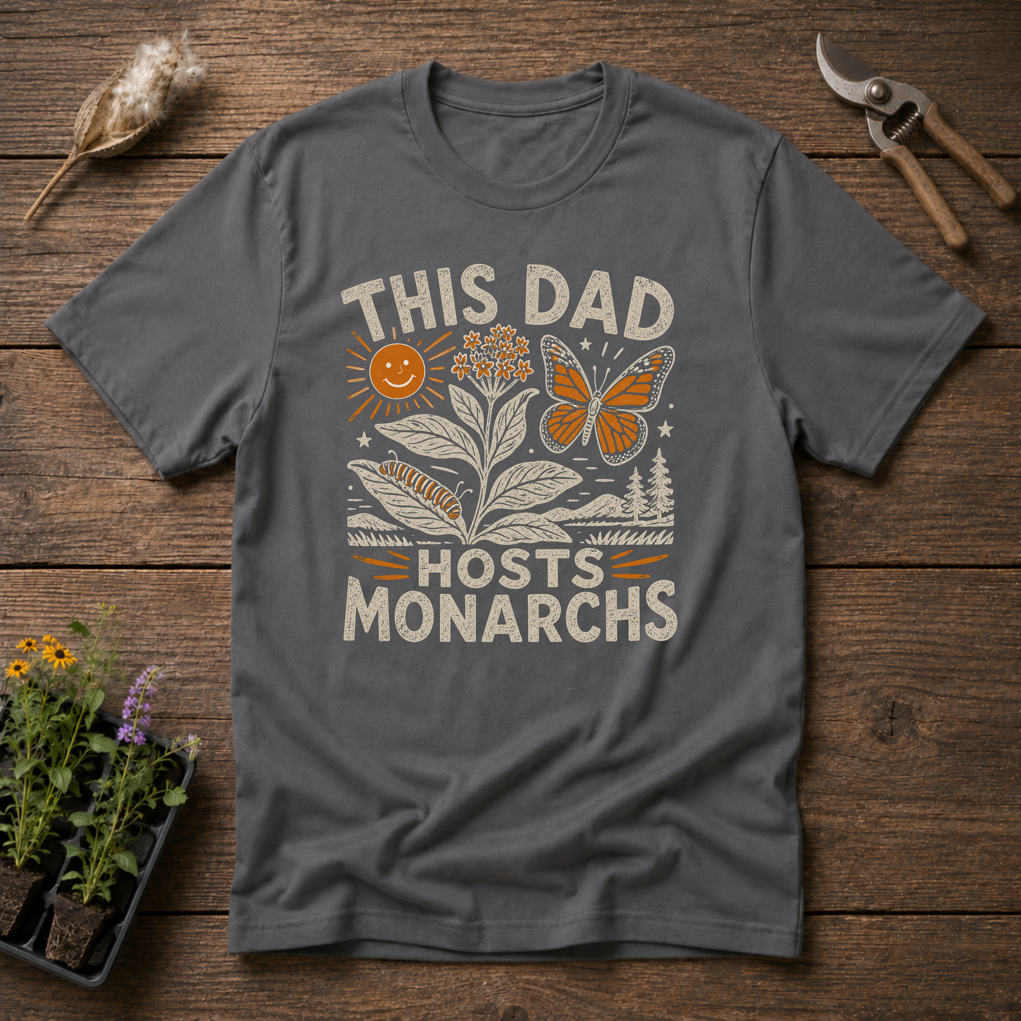 Monarch Hosting Dad T-Shirt