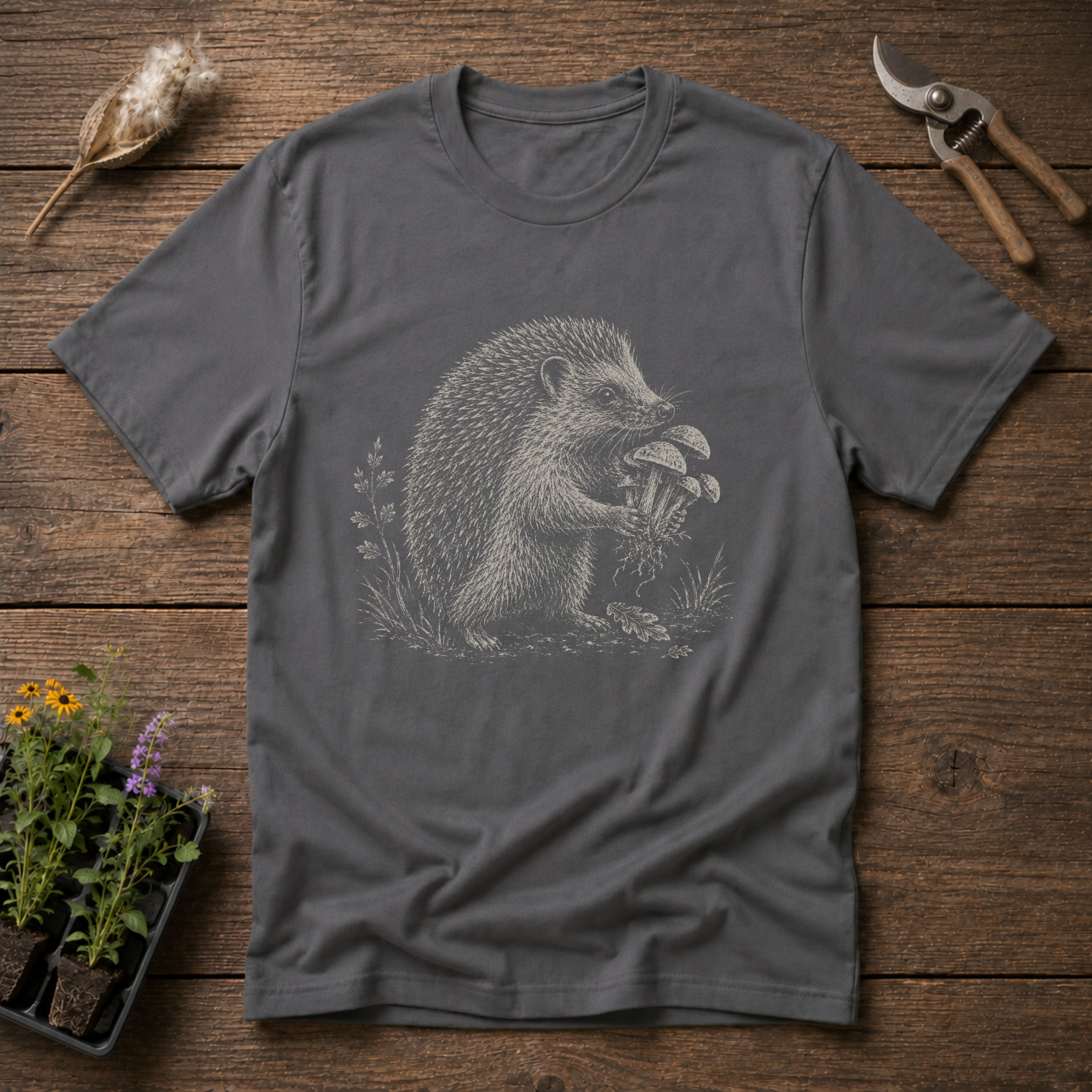 Little Mushroom Hunter T-Shirt