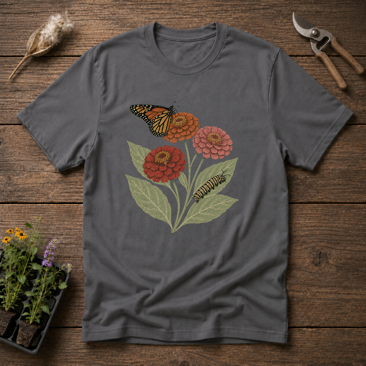Monarch & Zinnias T-Shirt