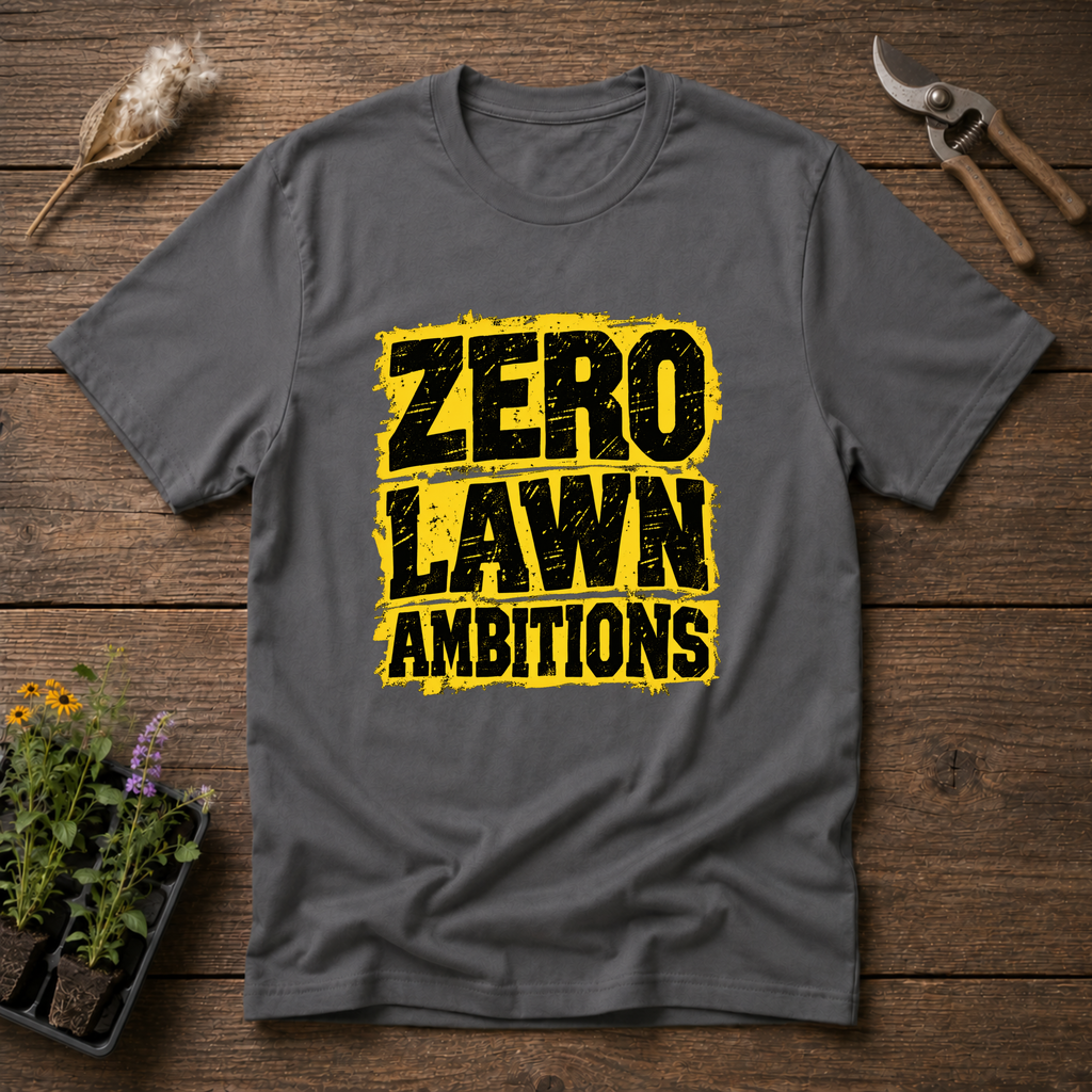 Zero Lawn Ambitions T-Shirt in Charcoal