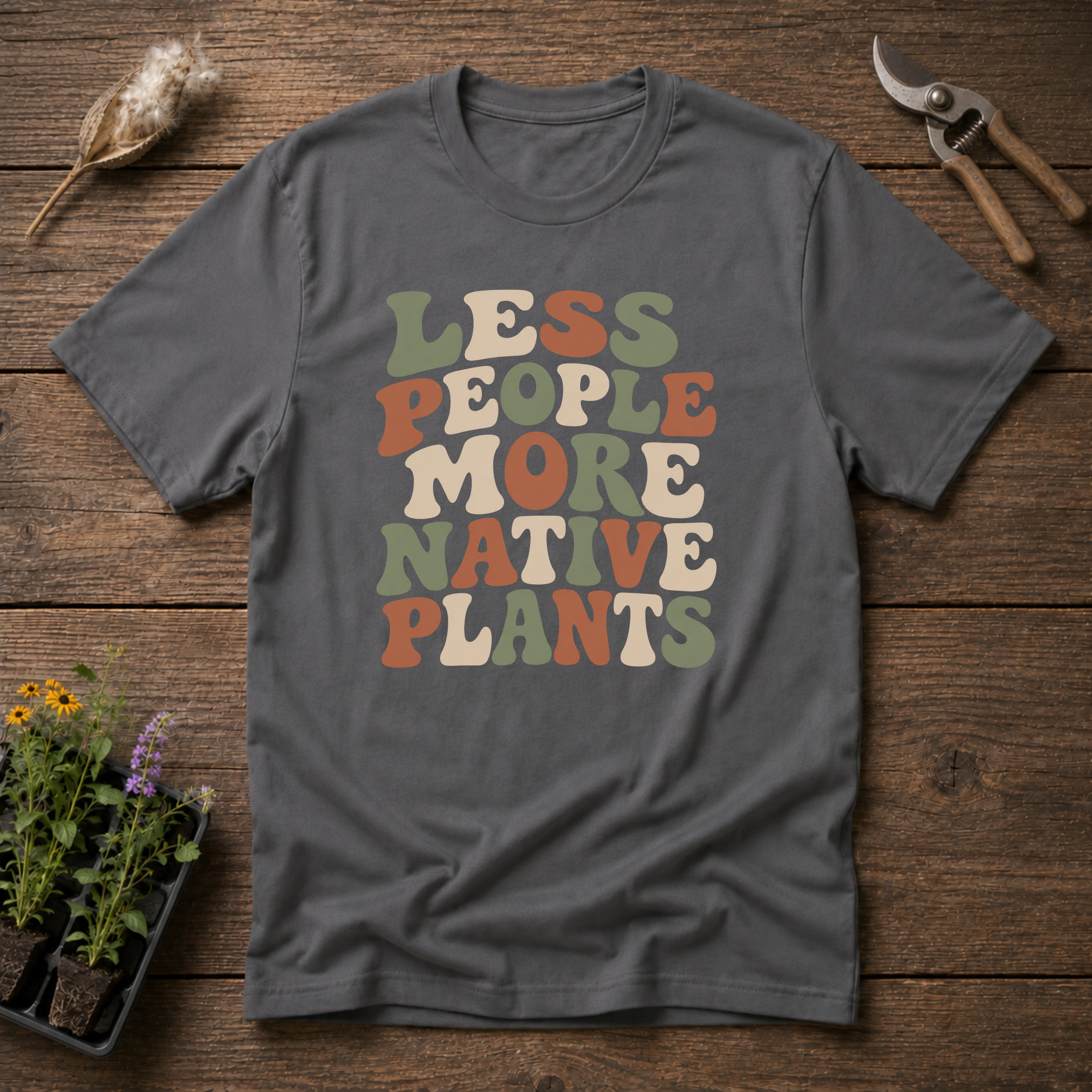 Less People More Native Plants T-Shirt