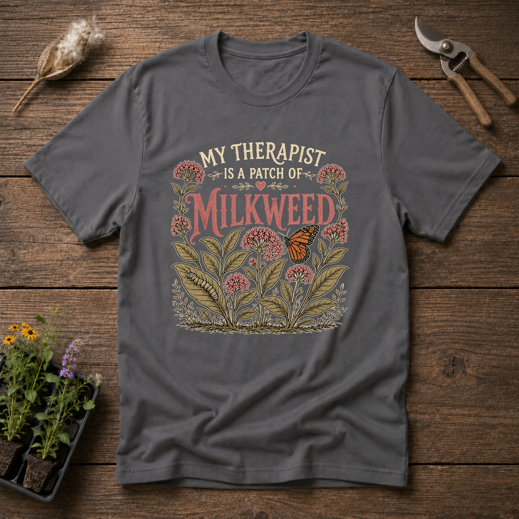 My Therapist Is a Patch of Milkweed T-Shirt