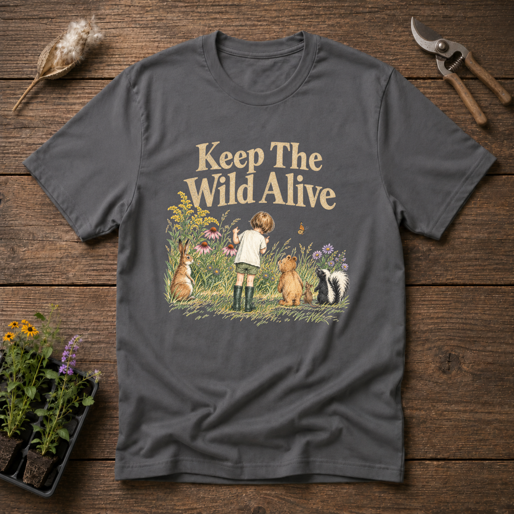 Wild Alive T-Shirt in Charcoal