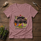 Support The Pollinators V-Neck Tee