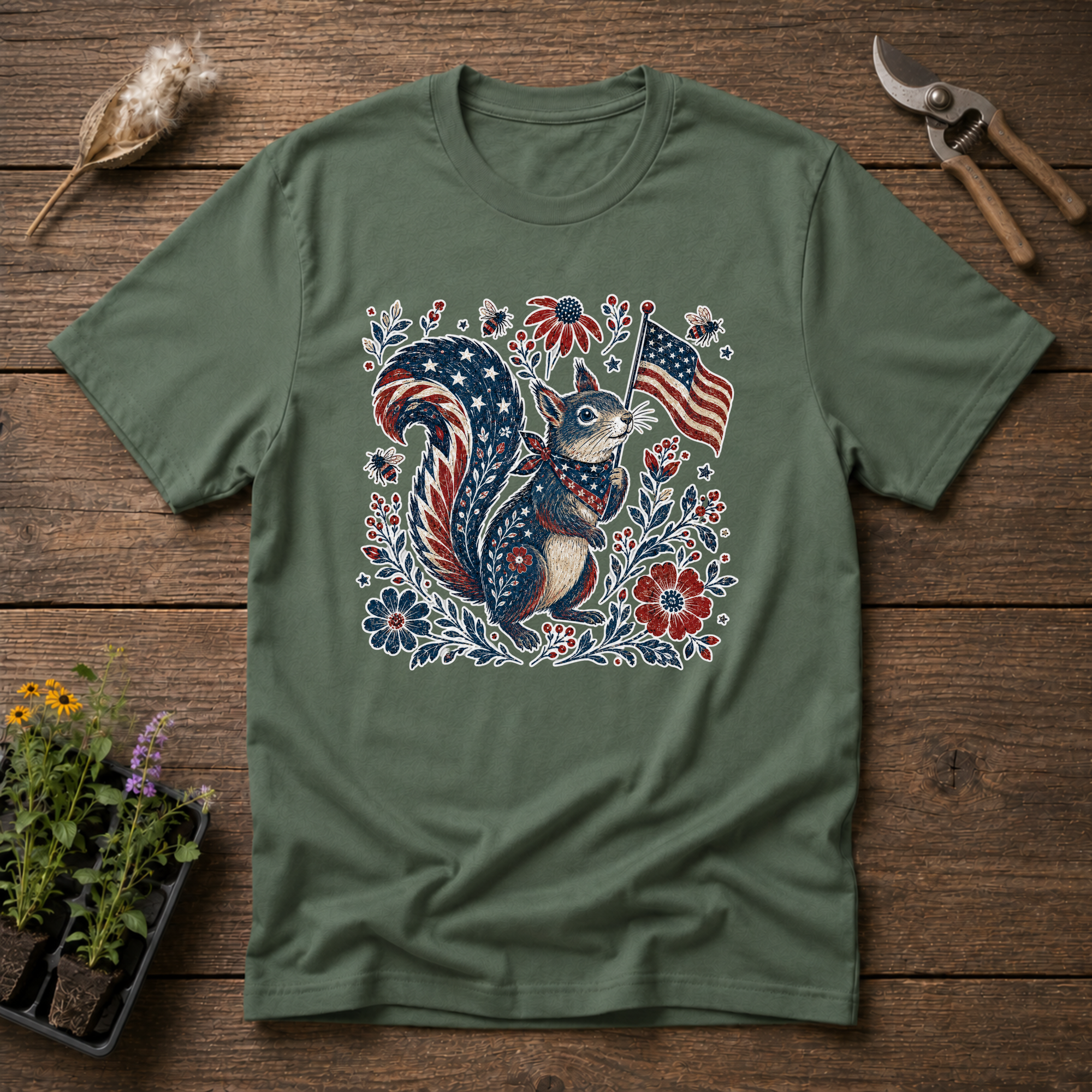 Patriotic Squirrel T-Shirt
