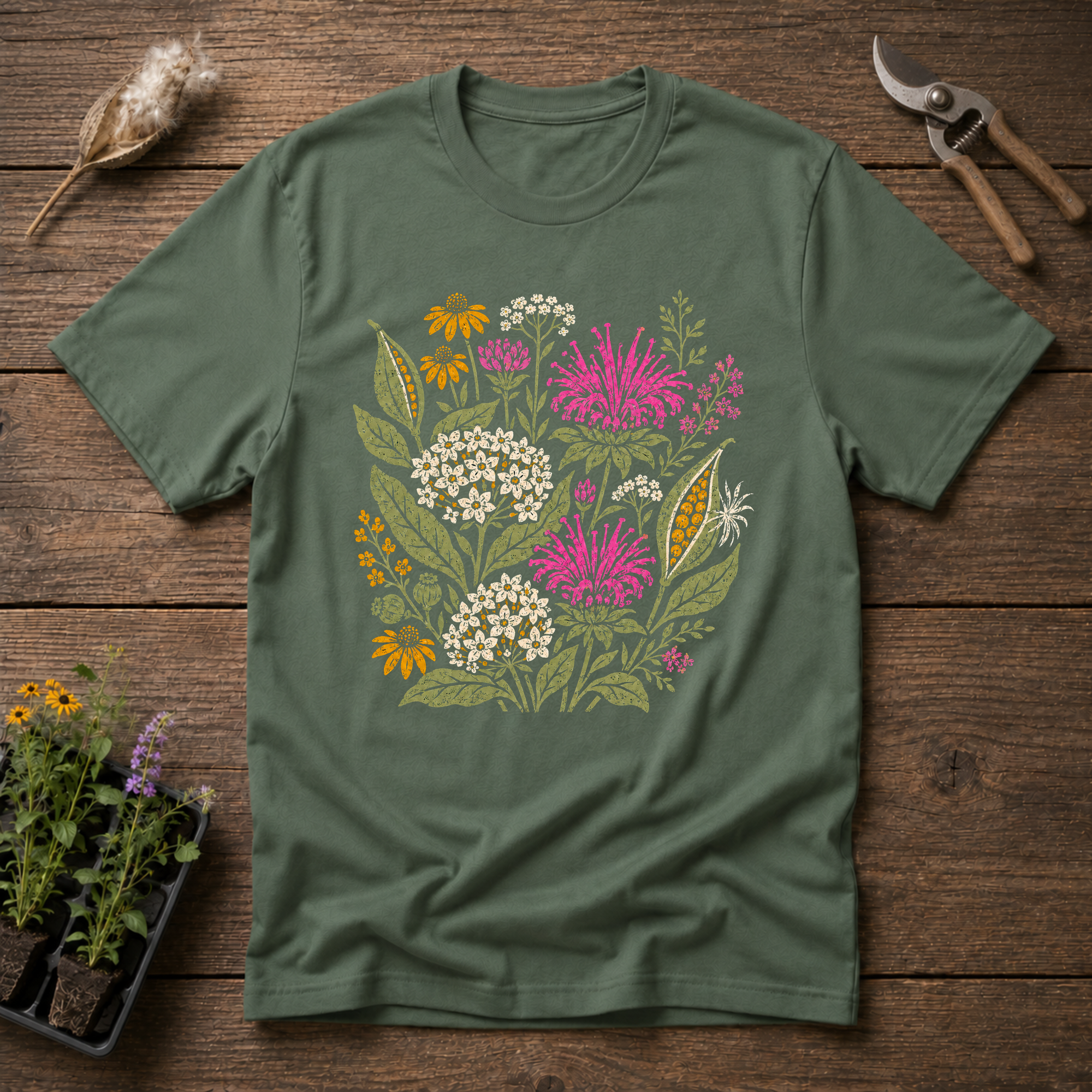 Vintage Botanical Wildflowers T-Shirt