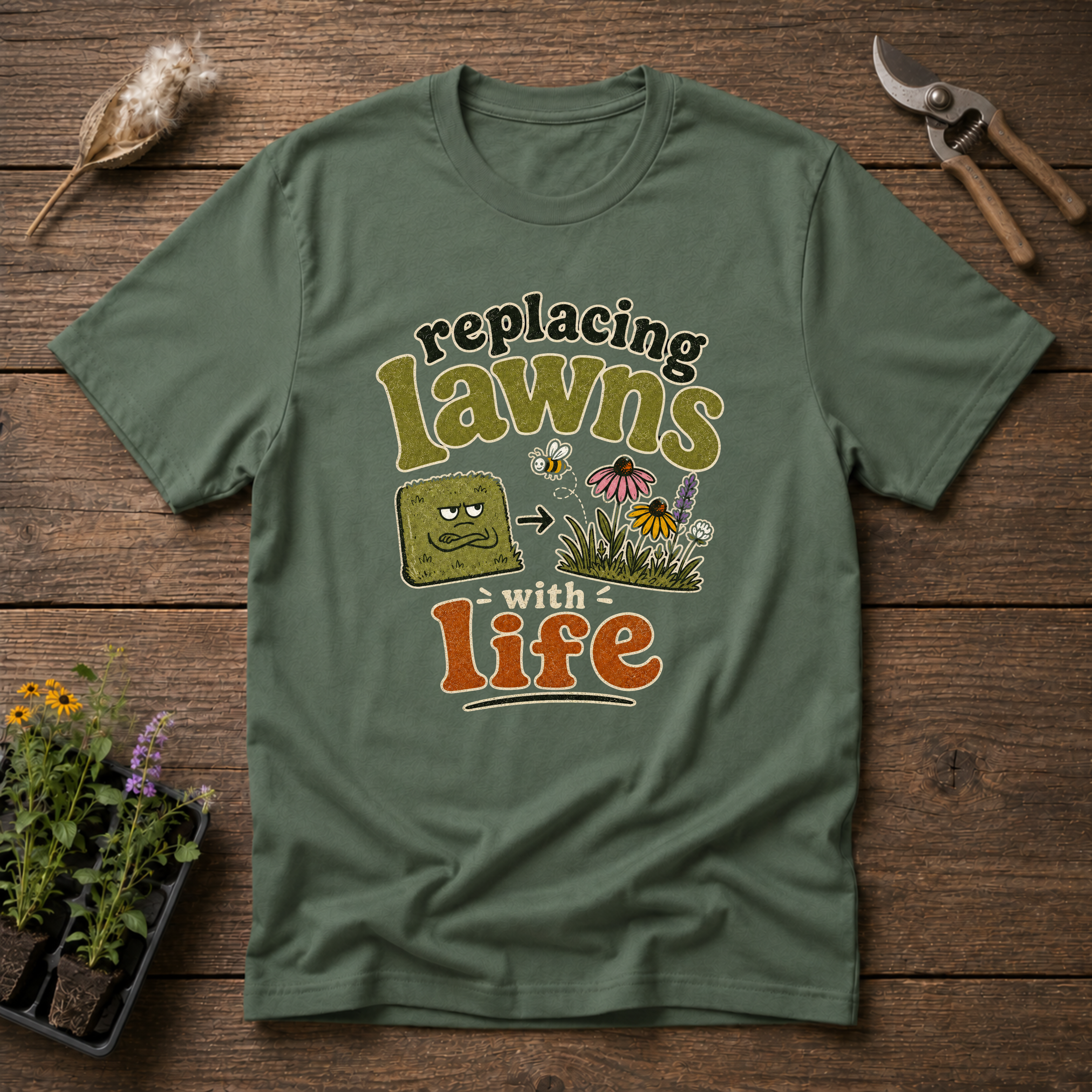Replacing Lawns With Life T-Shirt