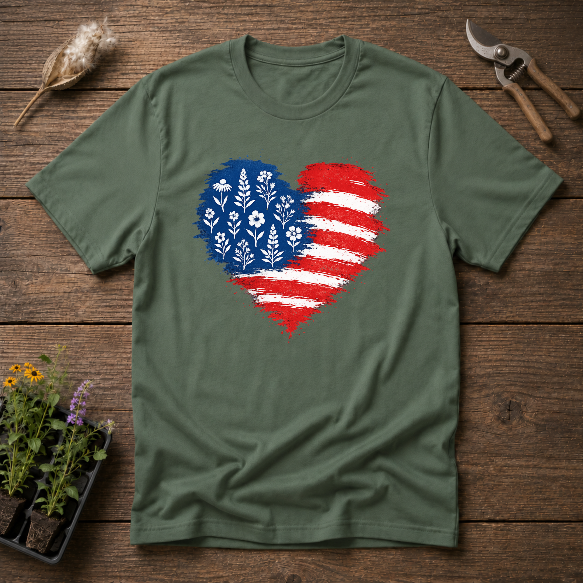 Native Plants Flag T-Shirt