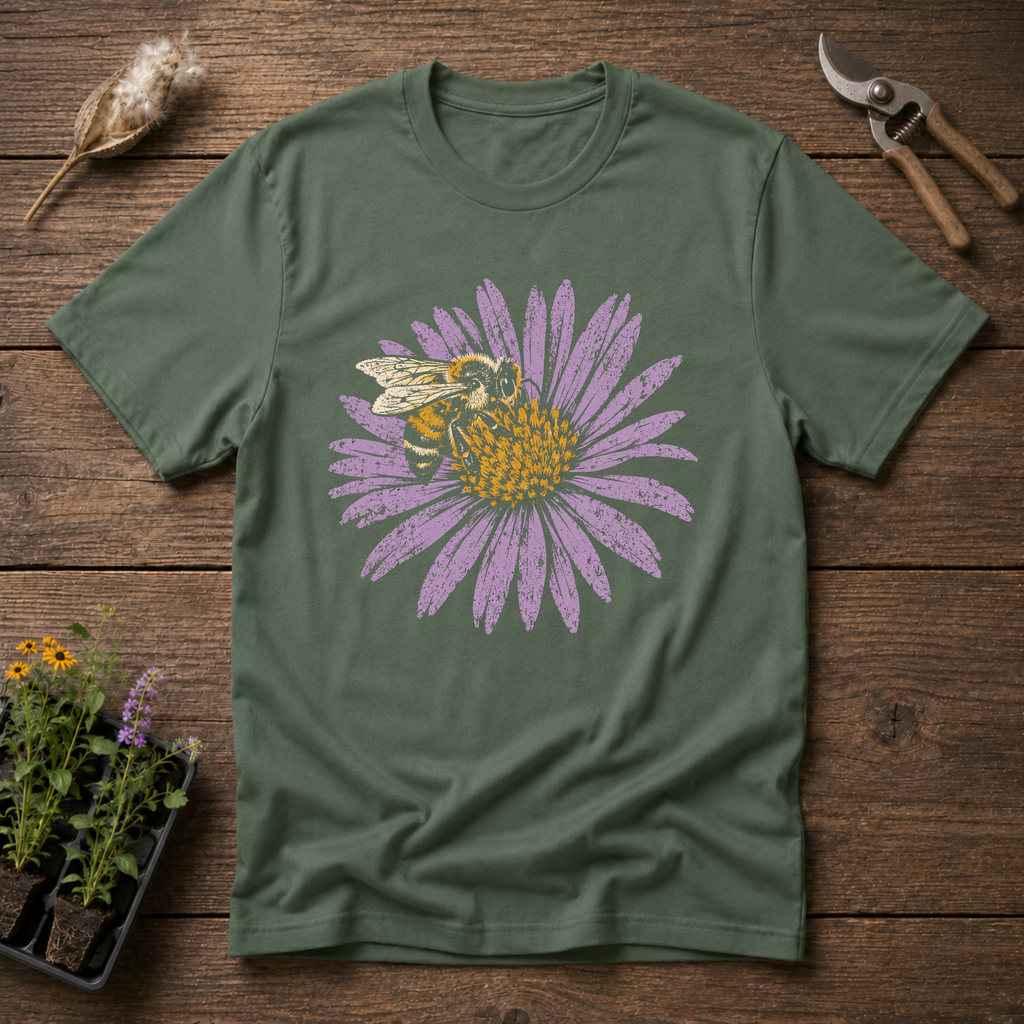 Aster Bumblebee T-Shirt in Military Green