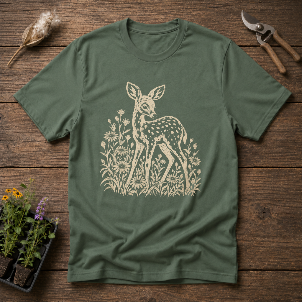 Fawn Among Asters T-Shirt