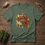 Dancing Pollinators T-Shirt in Military Green