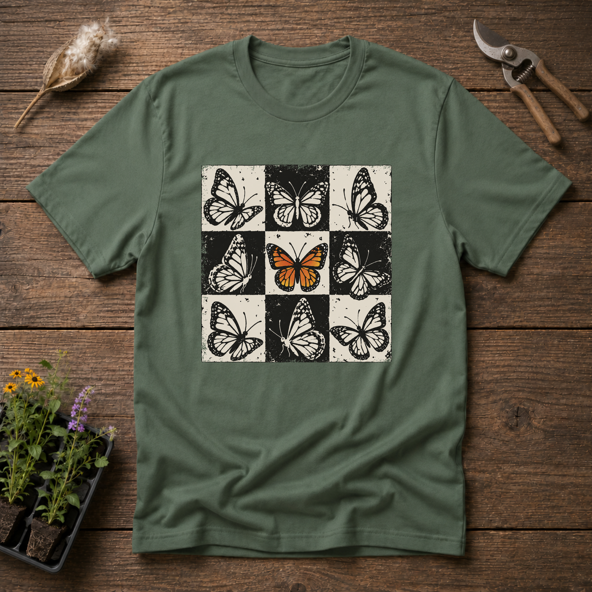 Monarch Checkerboard T-Shirt