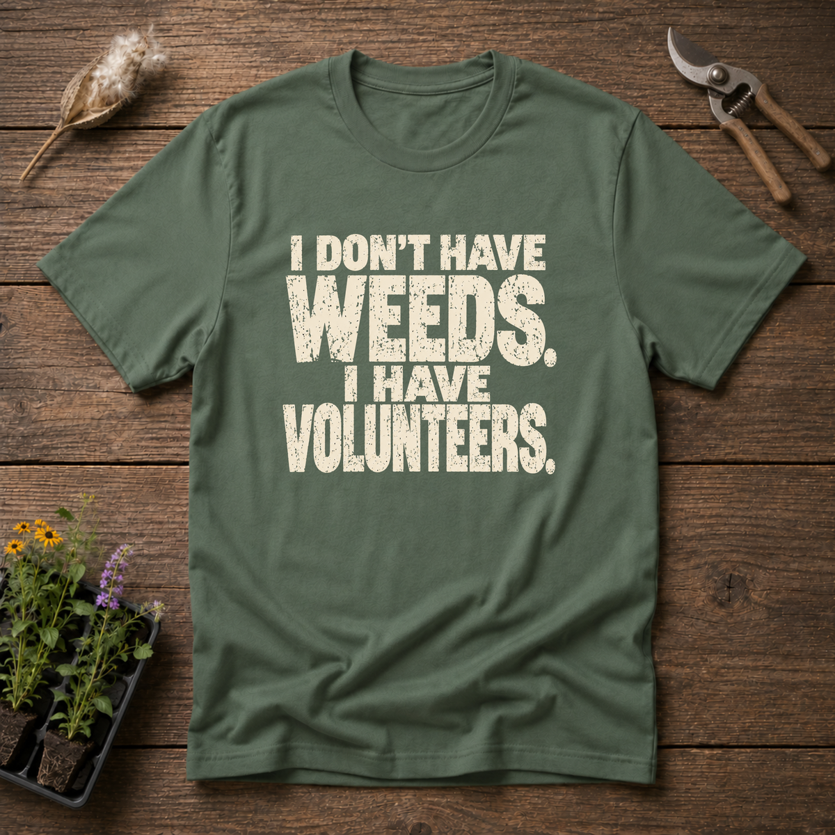 Volunteer Garden T-Shirt in Military Green