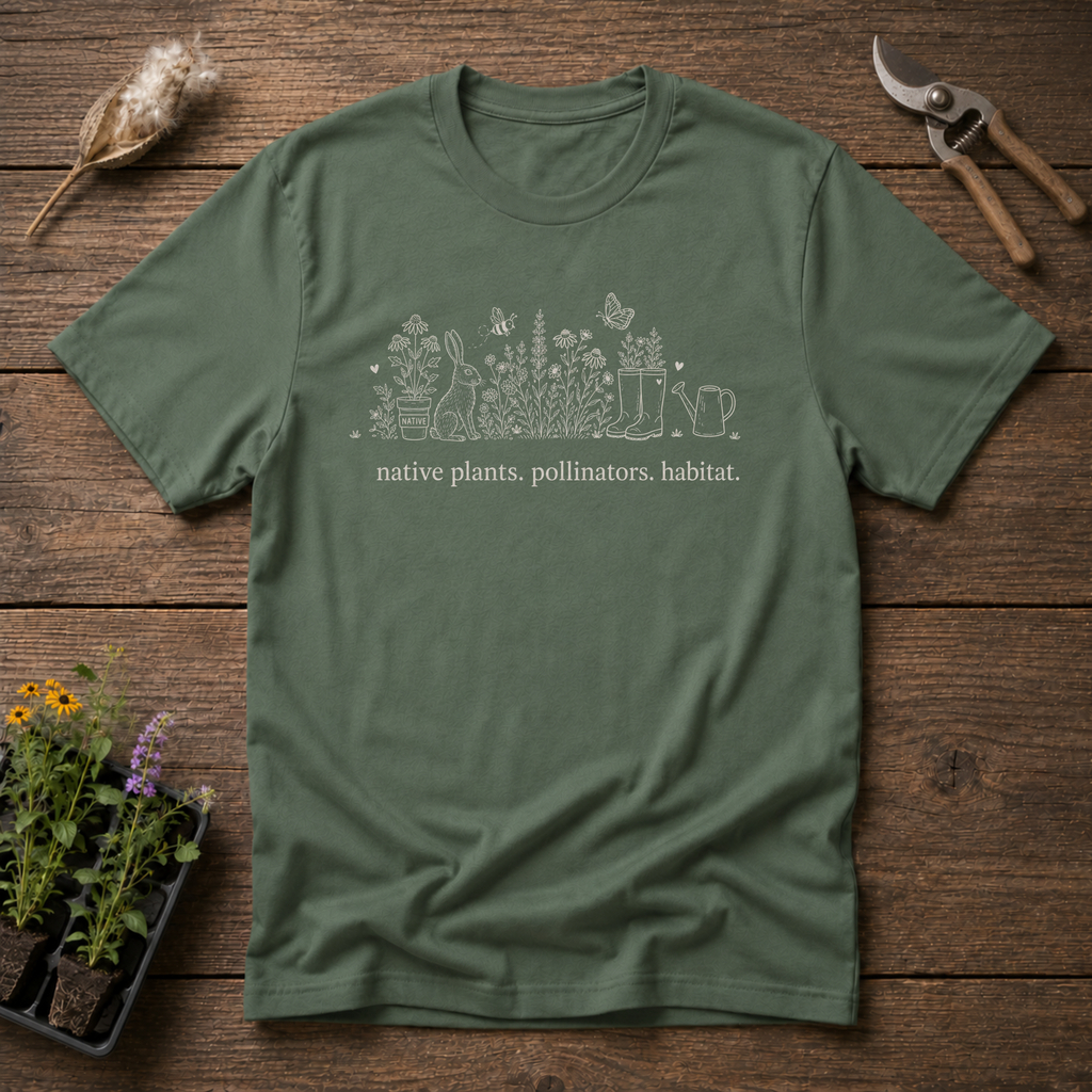 Native Plants Pollinators Habitat T-Shirt