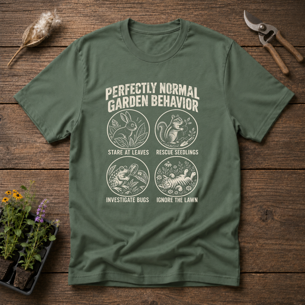 Normal Garden Behavior T-Shirt in Military Green