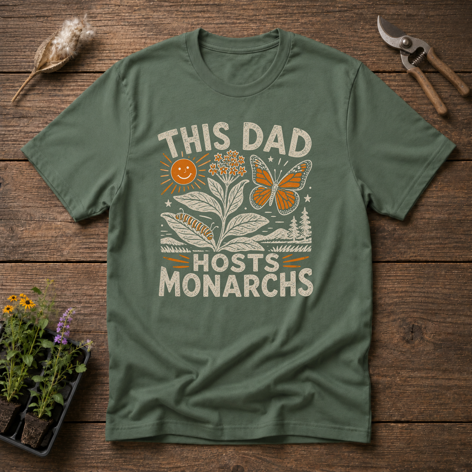 Monarch Hosting Dad T-Shirt