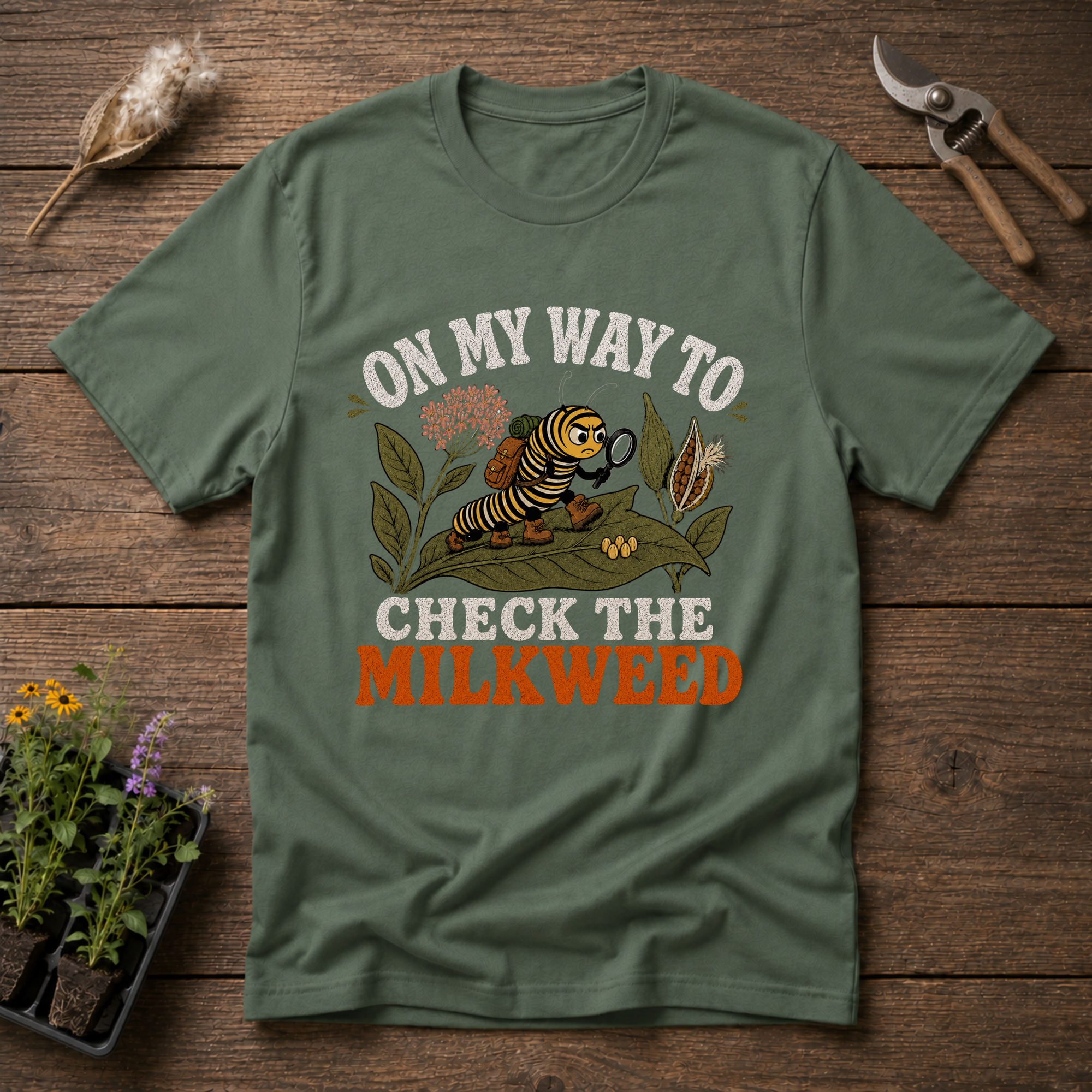 Checking The Milkweed T-Shirt