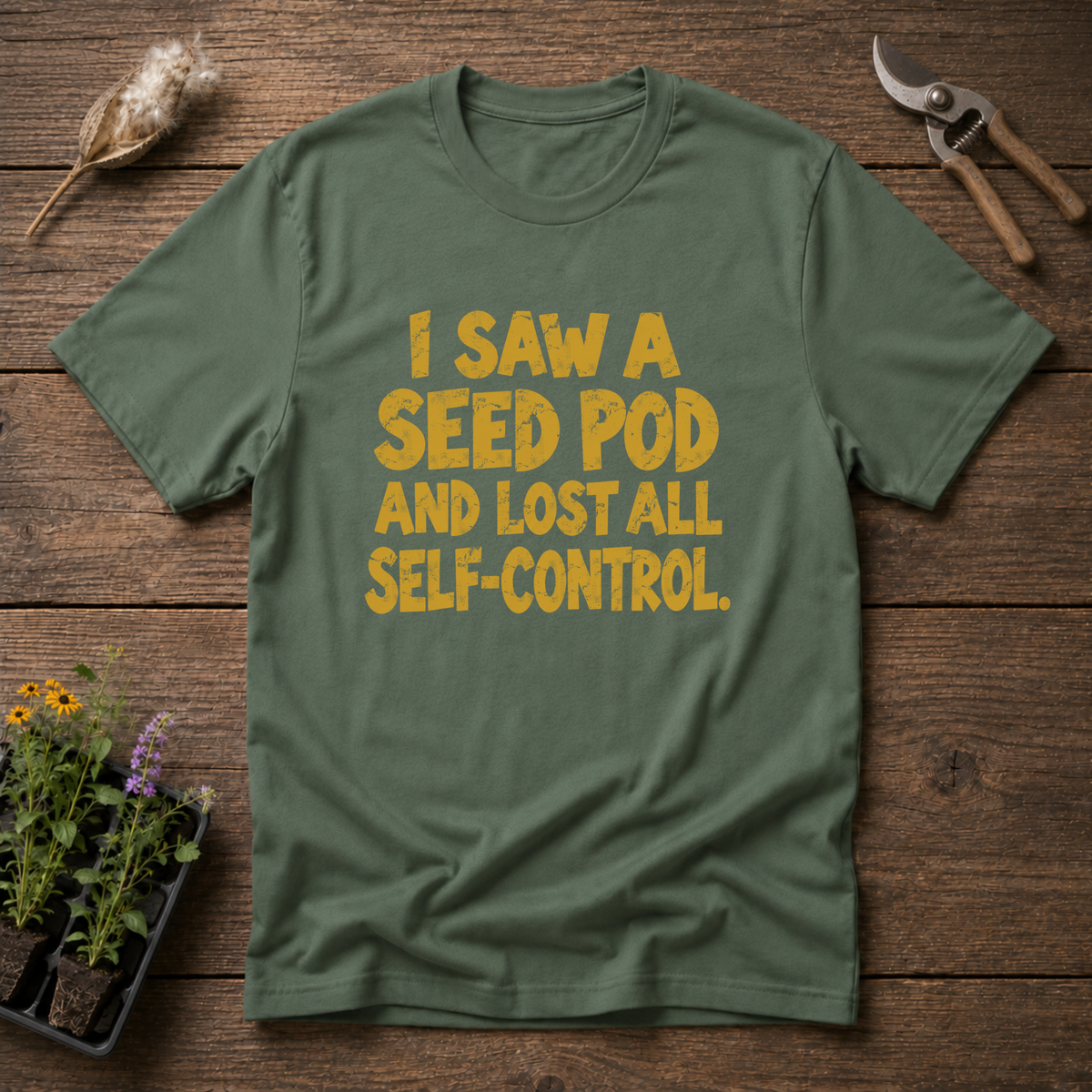 Lost Self-Control T-Shirt in Military Green