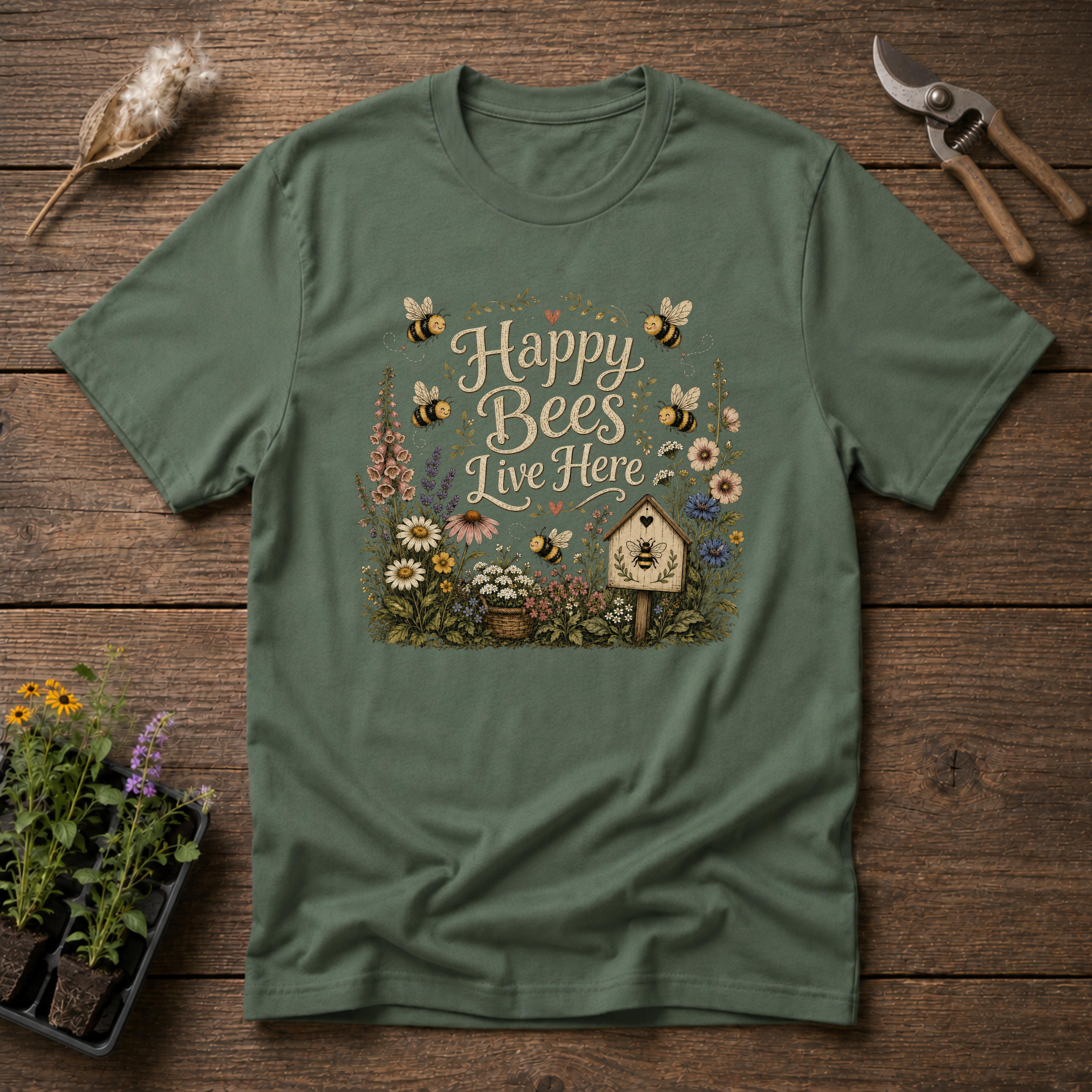 Happy Bees Live Here T-Shirt