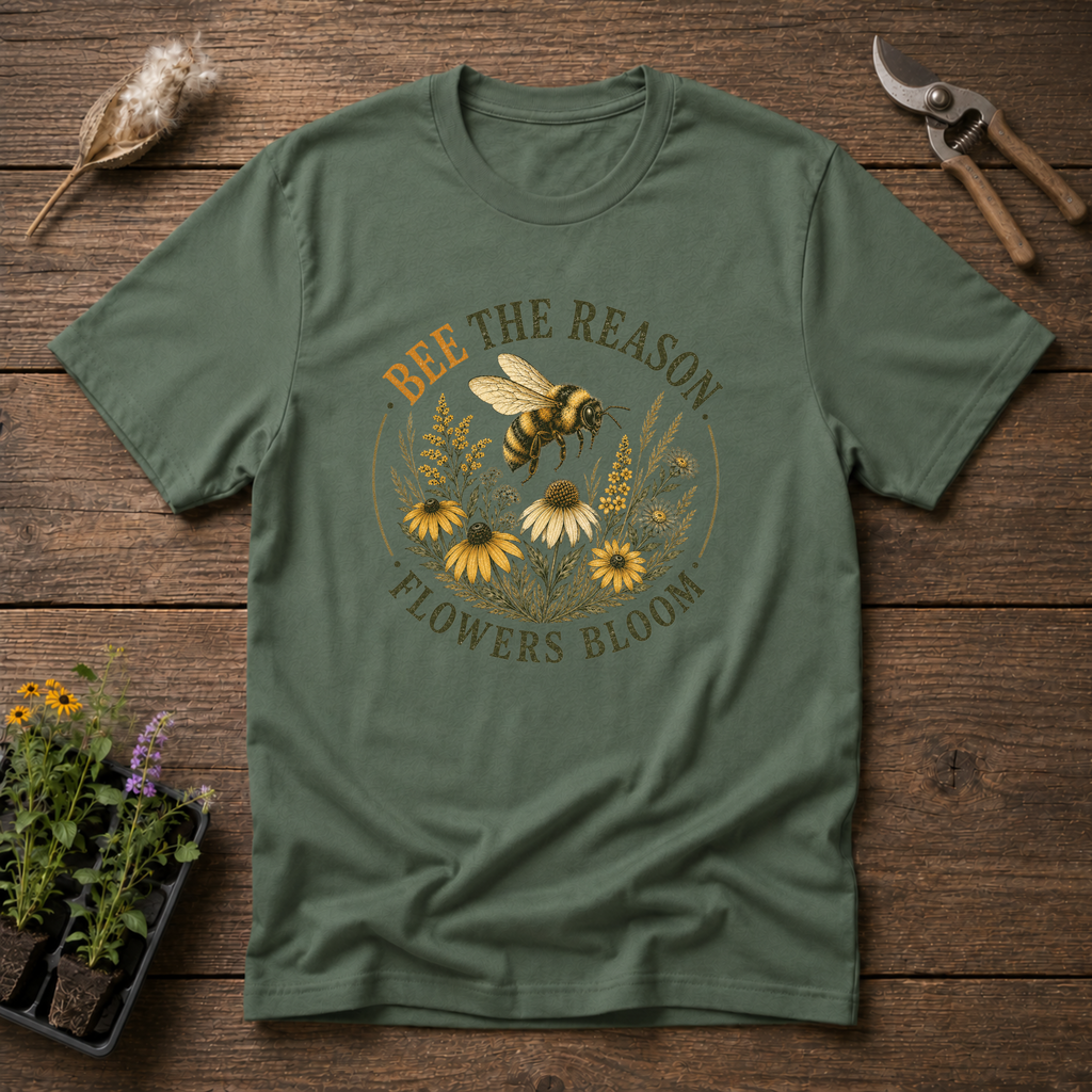Bee The Reason Flowers Bloom T-Shirt
