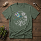 Iridescent Dragonfly T-Shirt in Military Green
