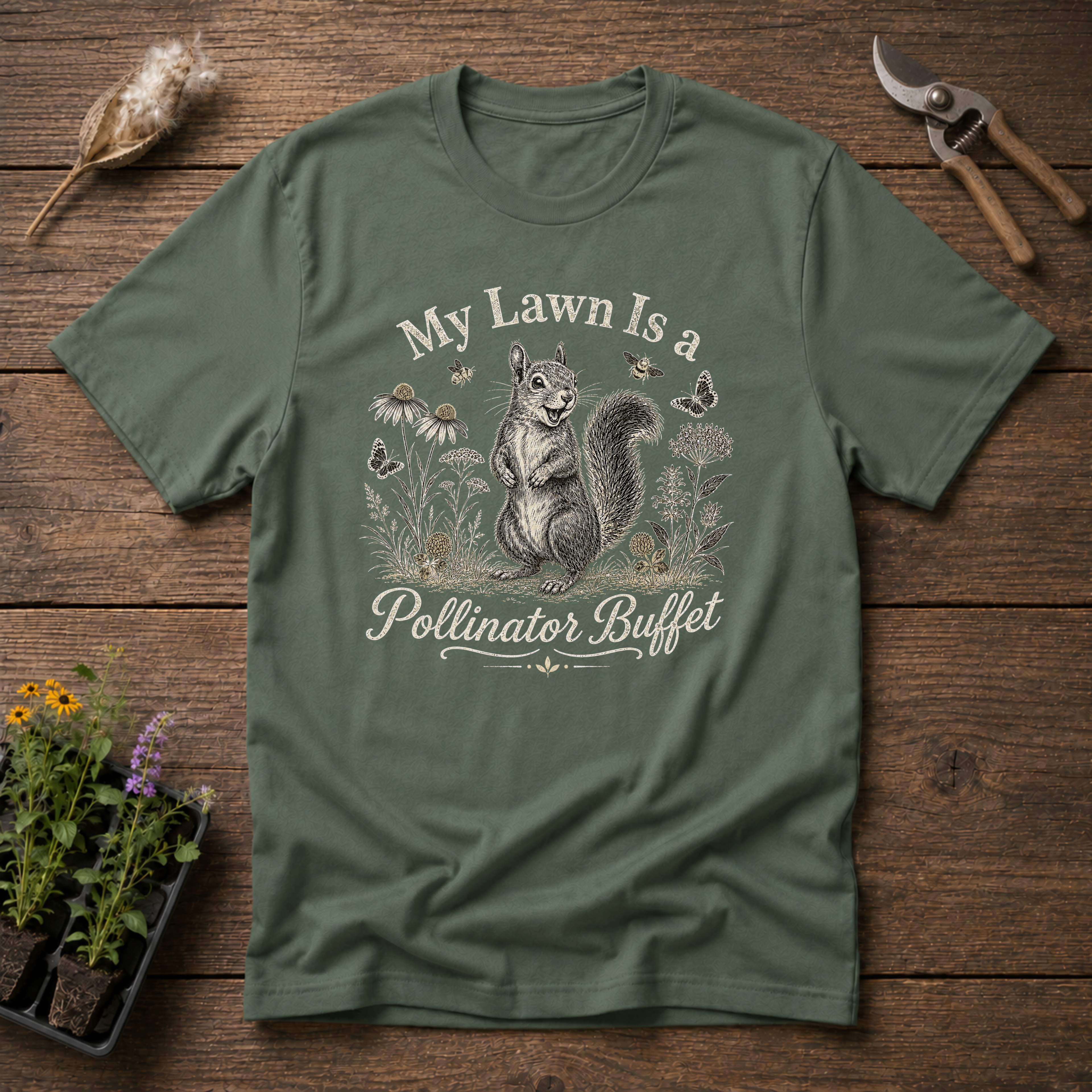 My Lawn Is a Pollinator Buffet T-Shirt