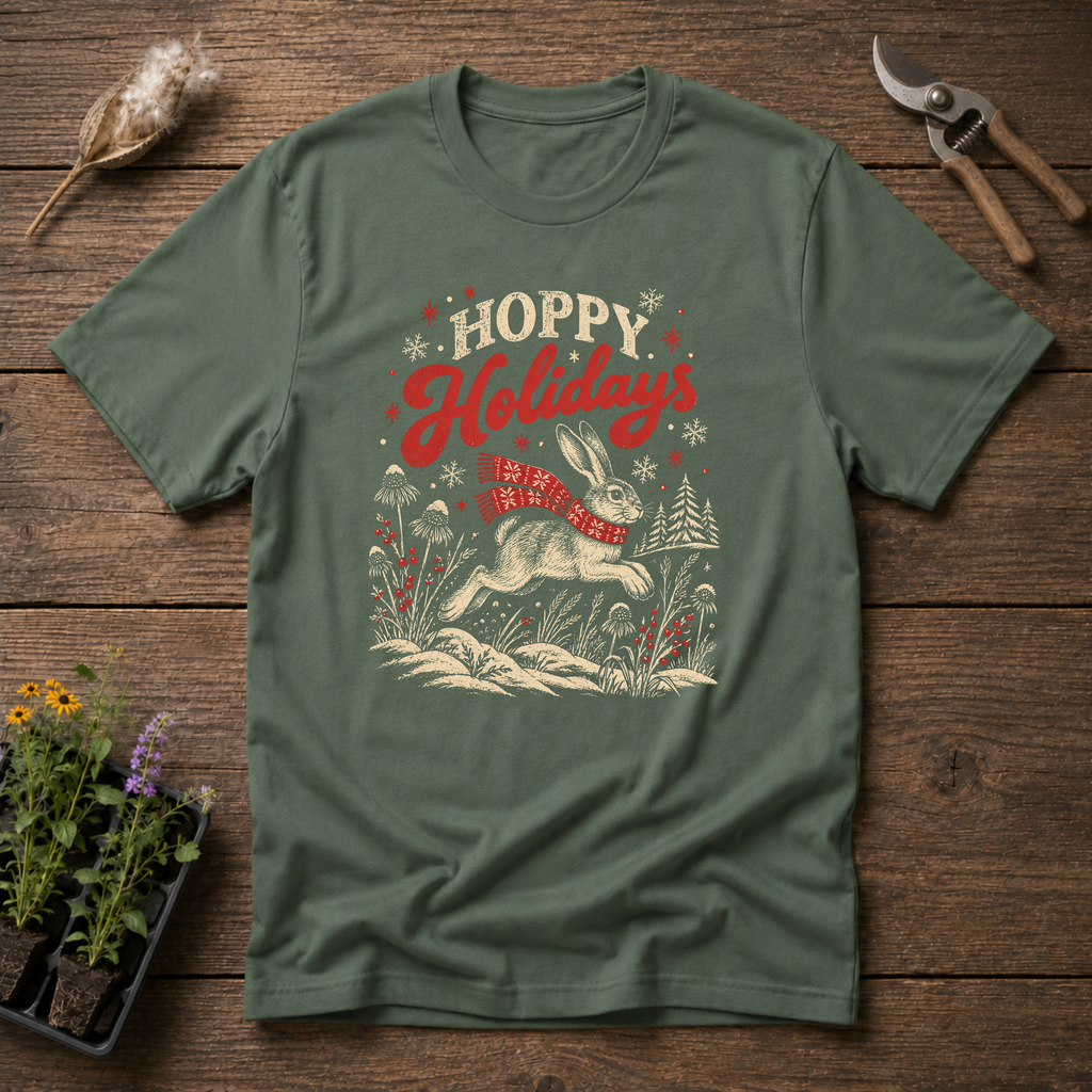 Hoppy Holidays T-Shirt in Military Green