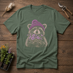 Cozy Aster Bear T-Shirt in Military Green