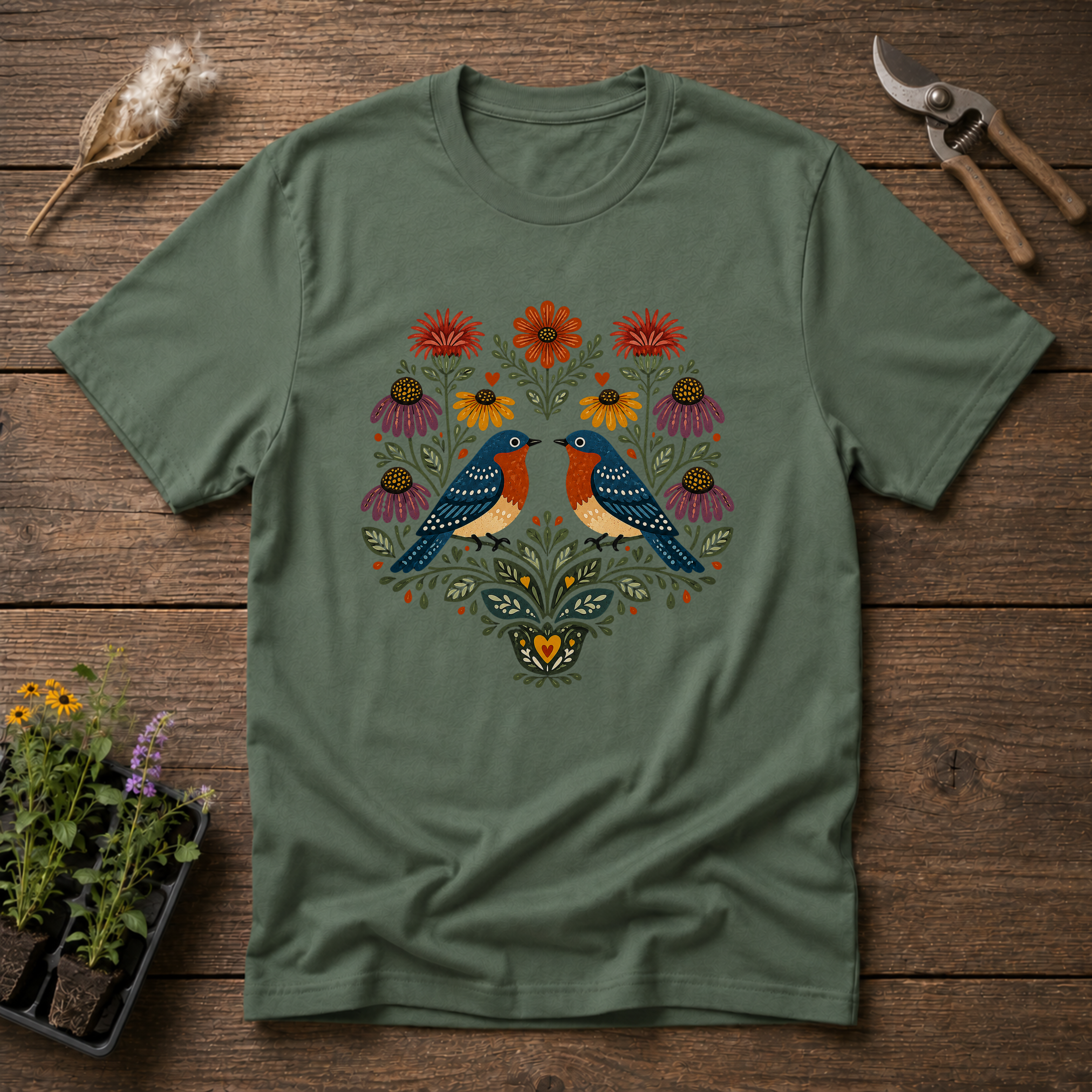 Folk Birds T-Shirt
