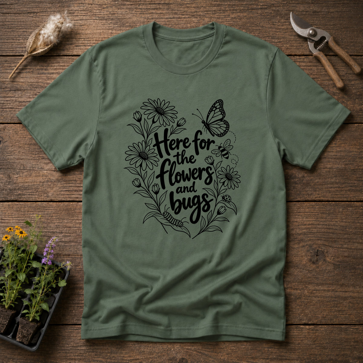 Flowers & Bugs First T-Shirt
