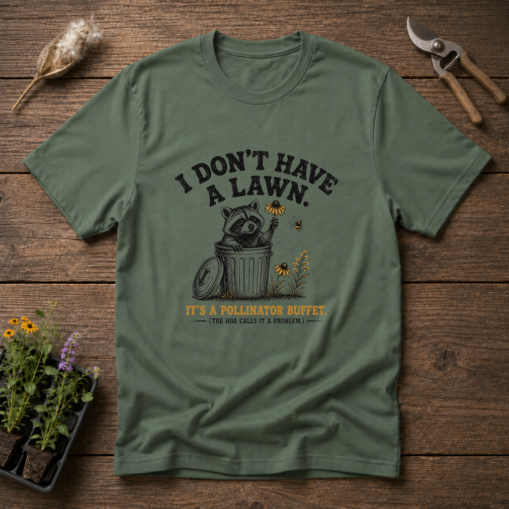 I Don't Have A Lawn, It's A Pollinator Buffet T-Shirt