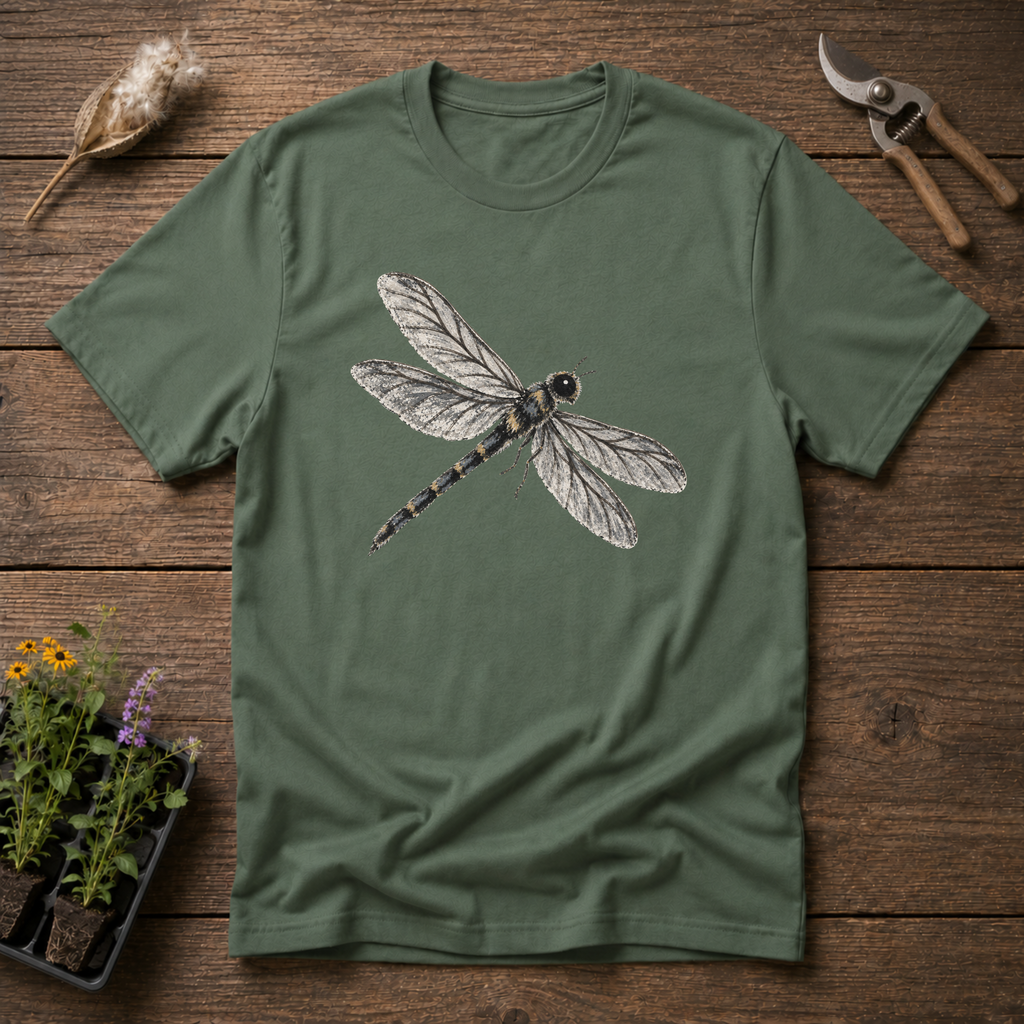 Chalky Dragonfly T-Shirt in Military Green