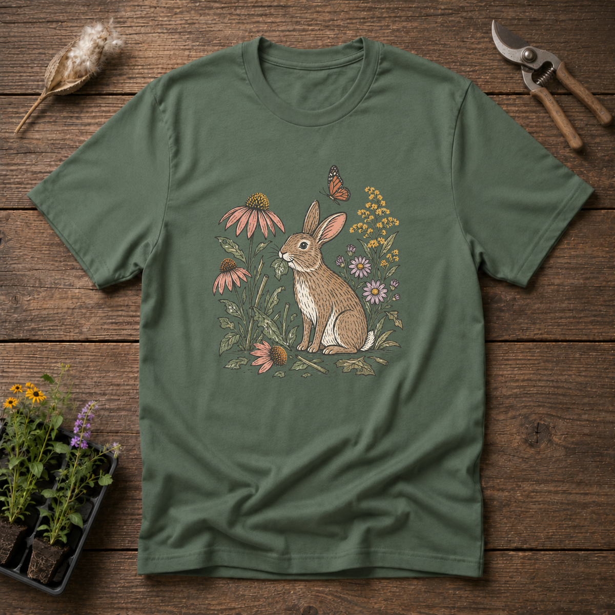 Garden Nibbler T-Shirt in Military Green