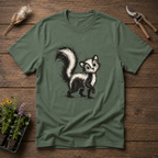 Scribble Skunk T-Shirt in Military Green