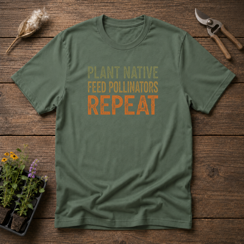 Plant Native Feed Pollinators Repeat T-Shirt