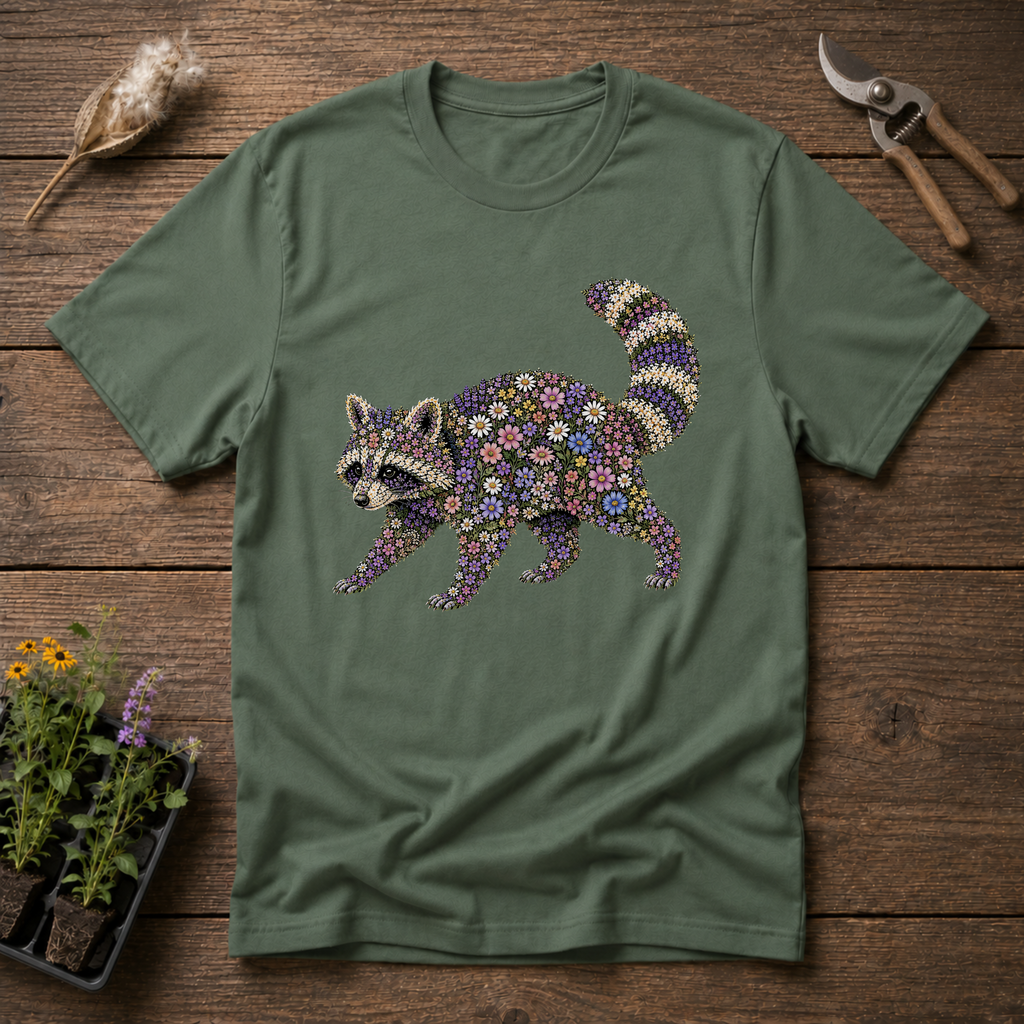 Wildflower Raccoon T-Shirt