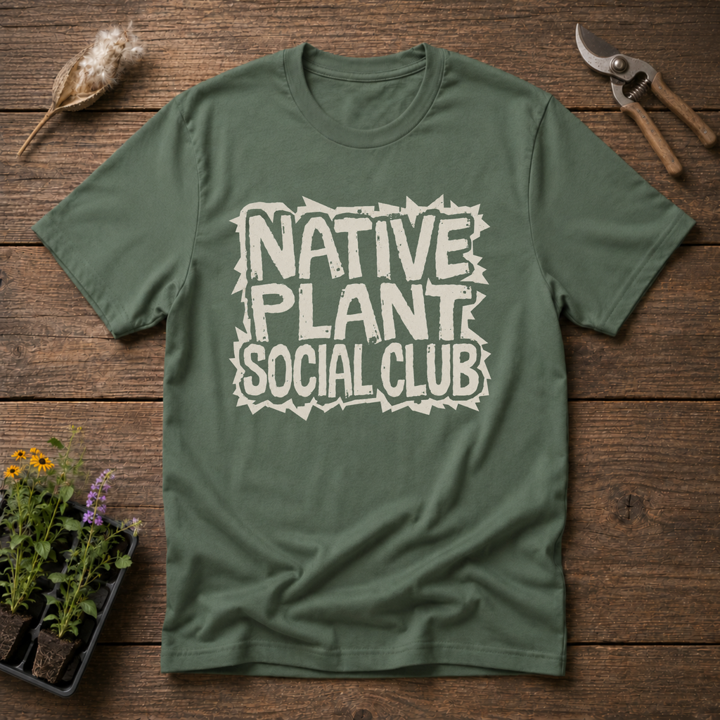 Native Plant Club T-Shirt in Military Green