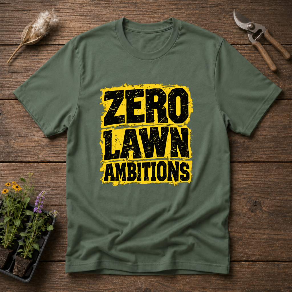 Zero Lawn Ambitions T-Shirt in Military Green