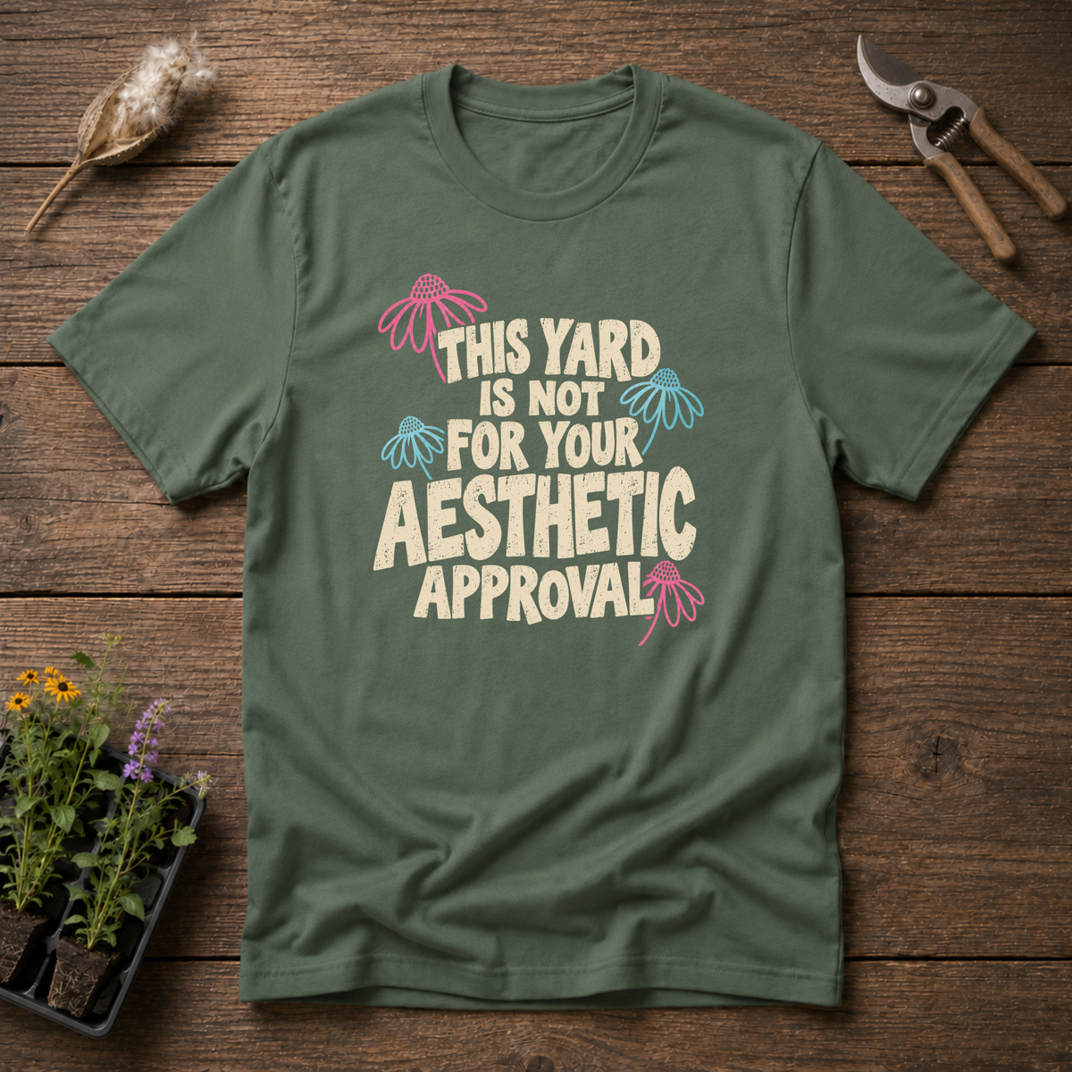 Wild Over Aesthetics T-Shirt in Military Green