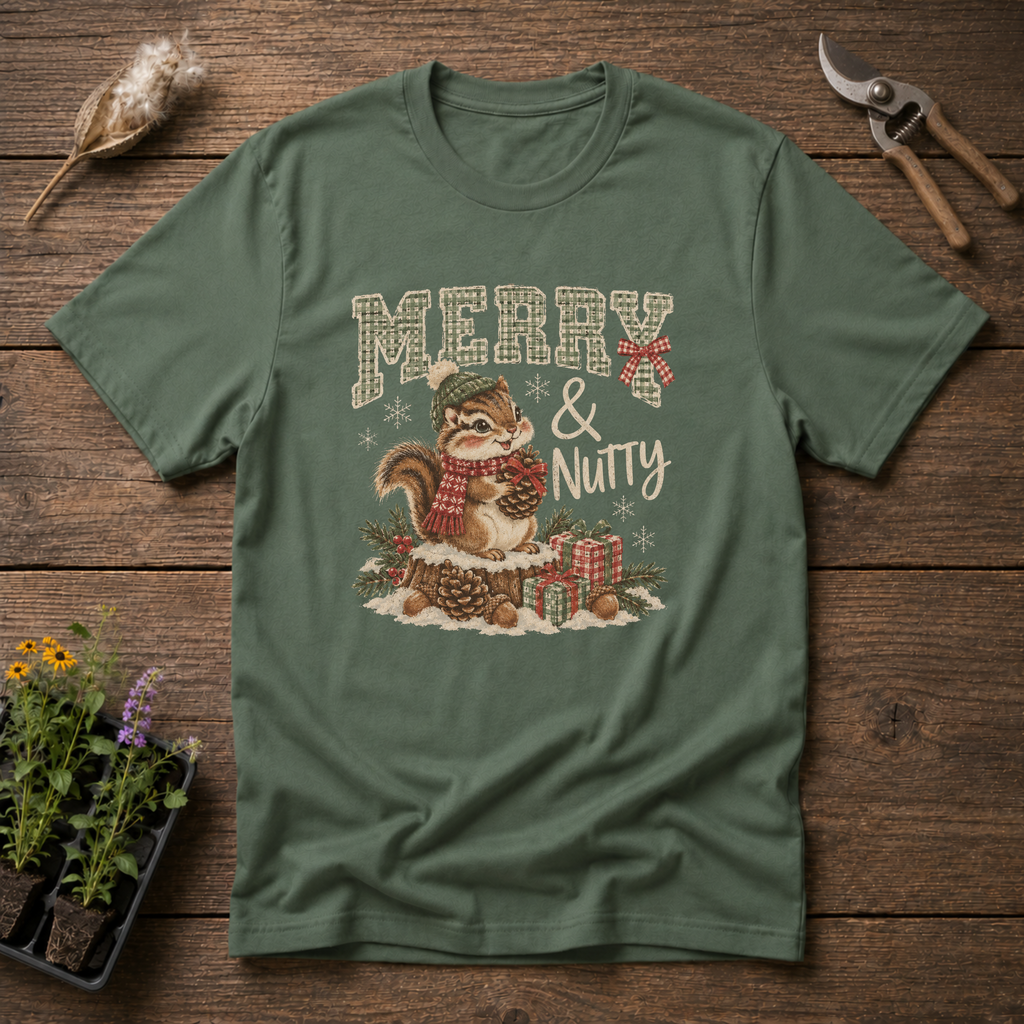 Merry & Nutty T-Shirt in Military Green