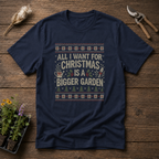 Bigger Garden Christmas T-Shirt in Navy