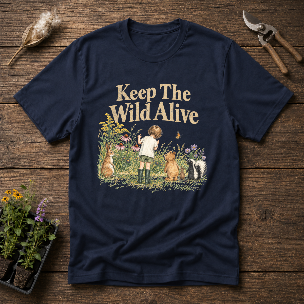 Wild Alive T-Shirt in Navy