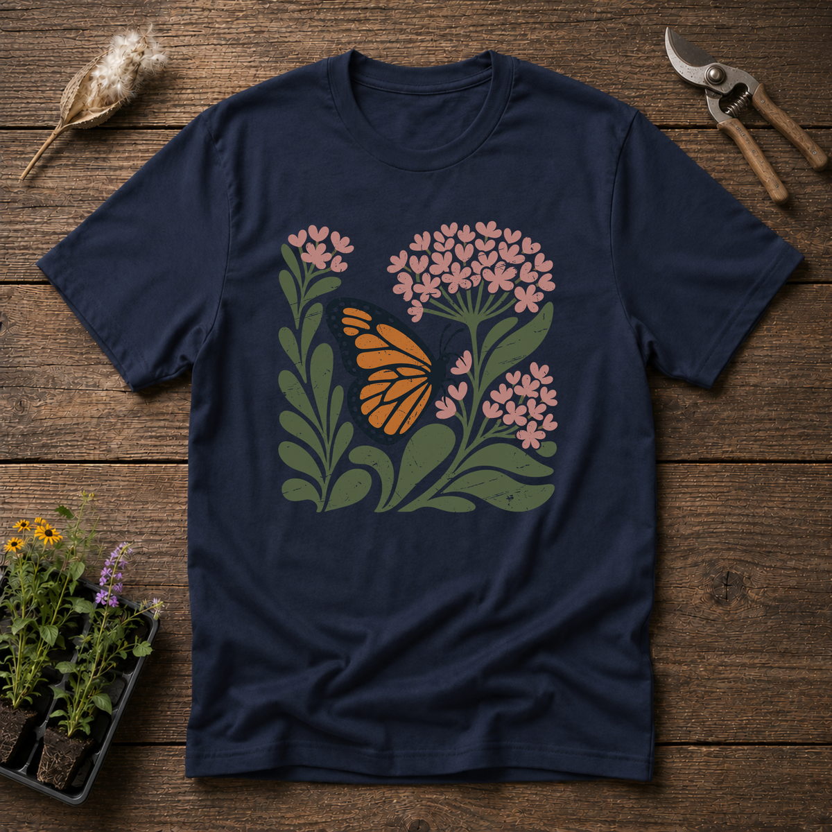 Monarch Milkweed Blooms T-Shirt